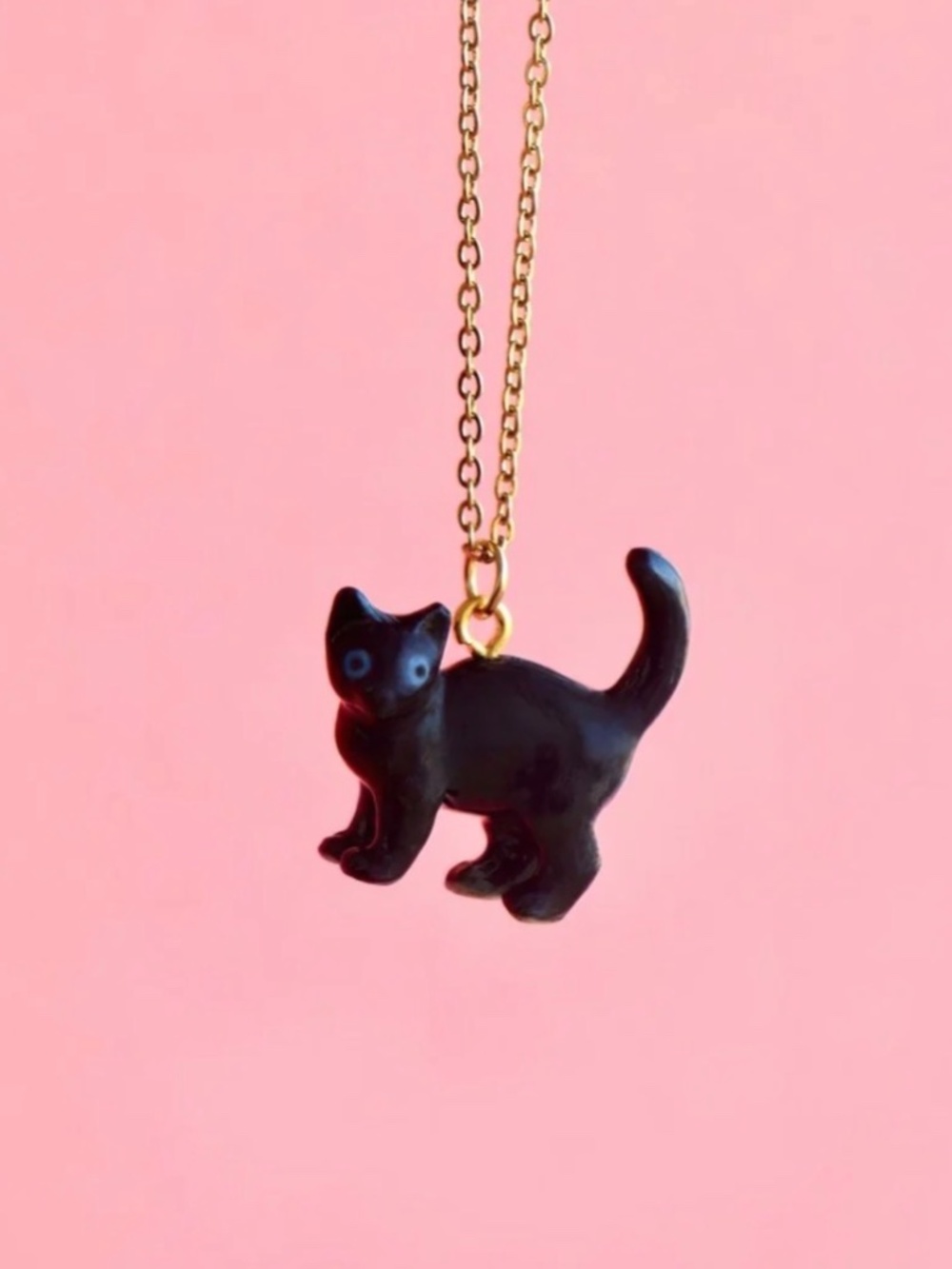 NIB Camp Hollow Black Cat Necklace